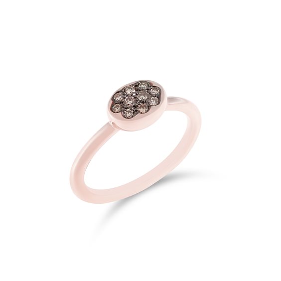 Anello Fiore Donna Pop in Oro rosa Diamante Brown 0.19 Ct FA4421R002N - FA4421R002N